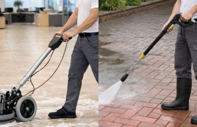 Stein- und Bodenreinigung für Innen- und Außenbereiche