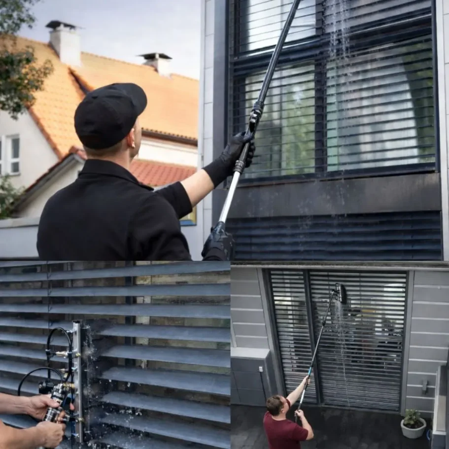 Fenster mit Rollläden und Jalousien Fensterreinigung mit Rollläden und Jalousien