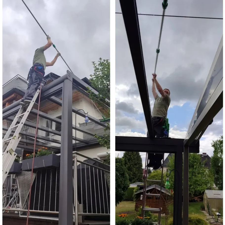 Saubere Glasflächen Professionelle Glasreinigung für Wintergarten ohne Streifen